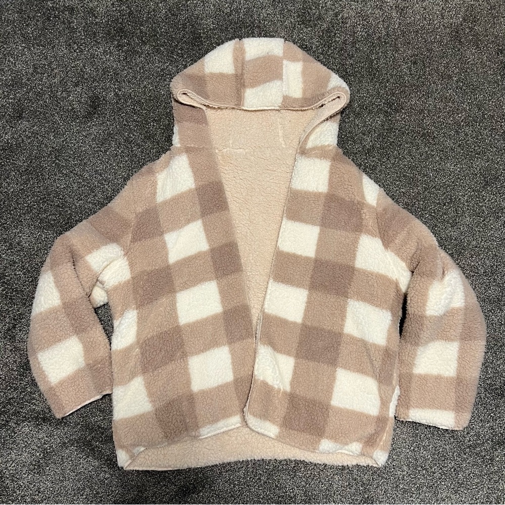 Plaid Teddy Jacket L/XL